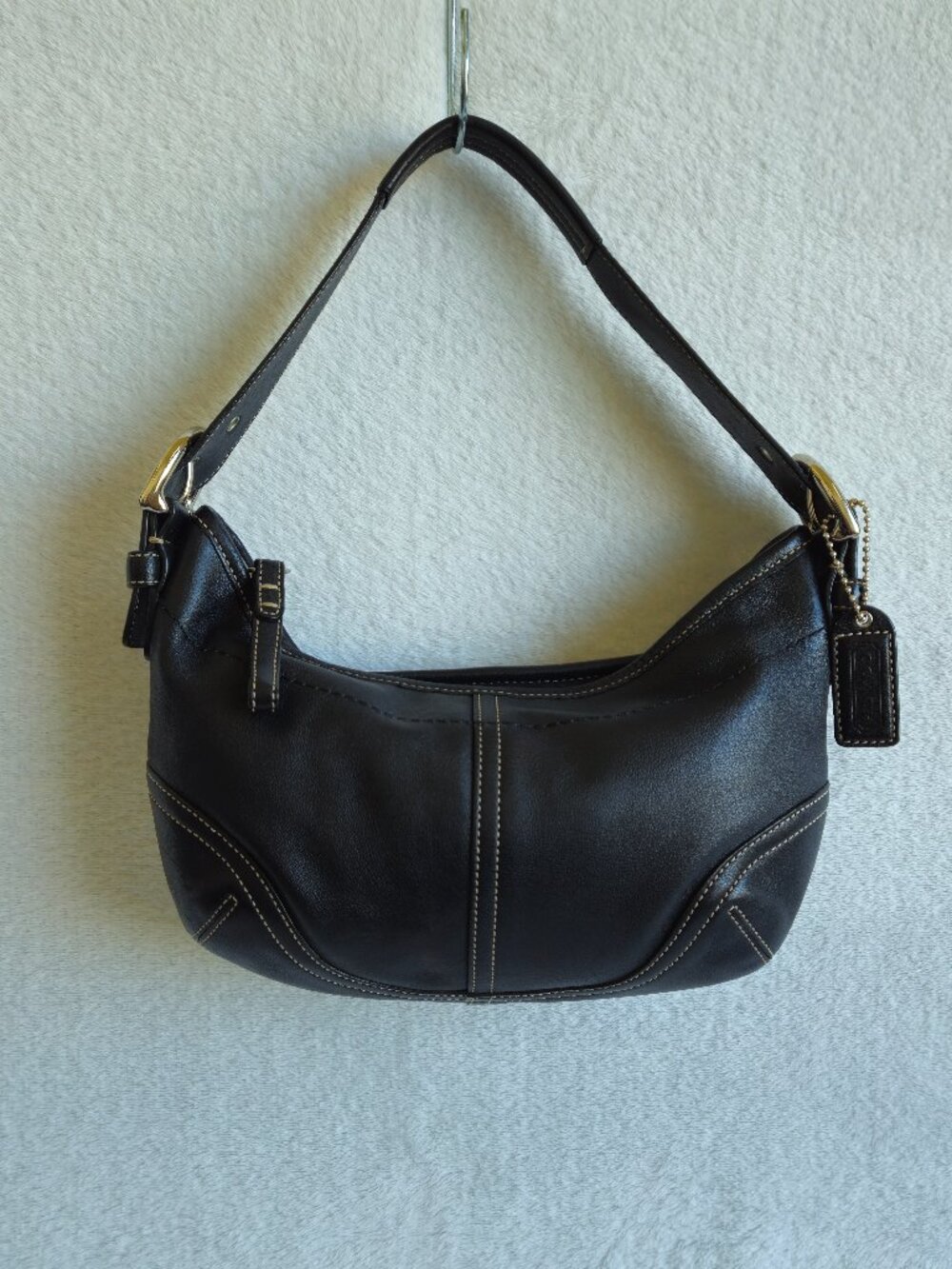 Vintage Coach 9541 Small Soho Hobo Bag Black Soft Leather Y2K Shoulder Purse